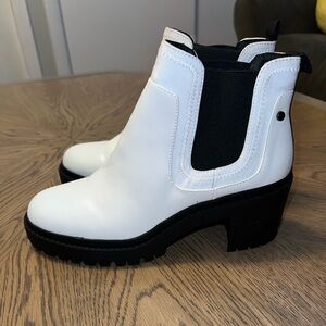 White and black Booties